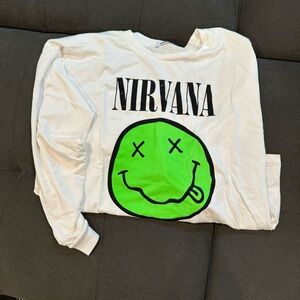 Daydreamer- Oversized Long Sleeve Band T- Nirvana- NWOT - Small